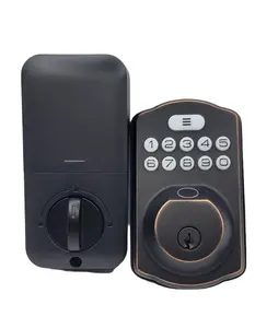 Veise KS02A Keypad Digital Deadbolt Fingerprint Door Lock for Front Door Bronze
