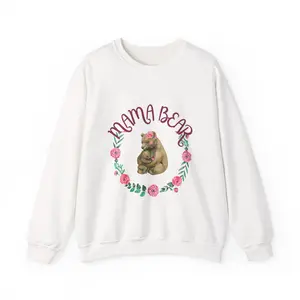Mama Bear floral wreath Sweatshirt | Mama Bear crewneck
