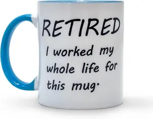 STORE INDYA Ceramic Mug with Retirement Quote – Tea & Coffee Cup – Men & Women – Versatile for Any Beverage – Inspirational Gift for Retirement Celebrations