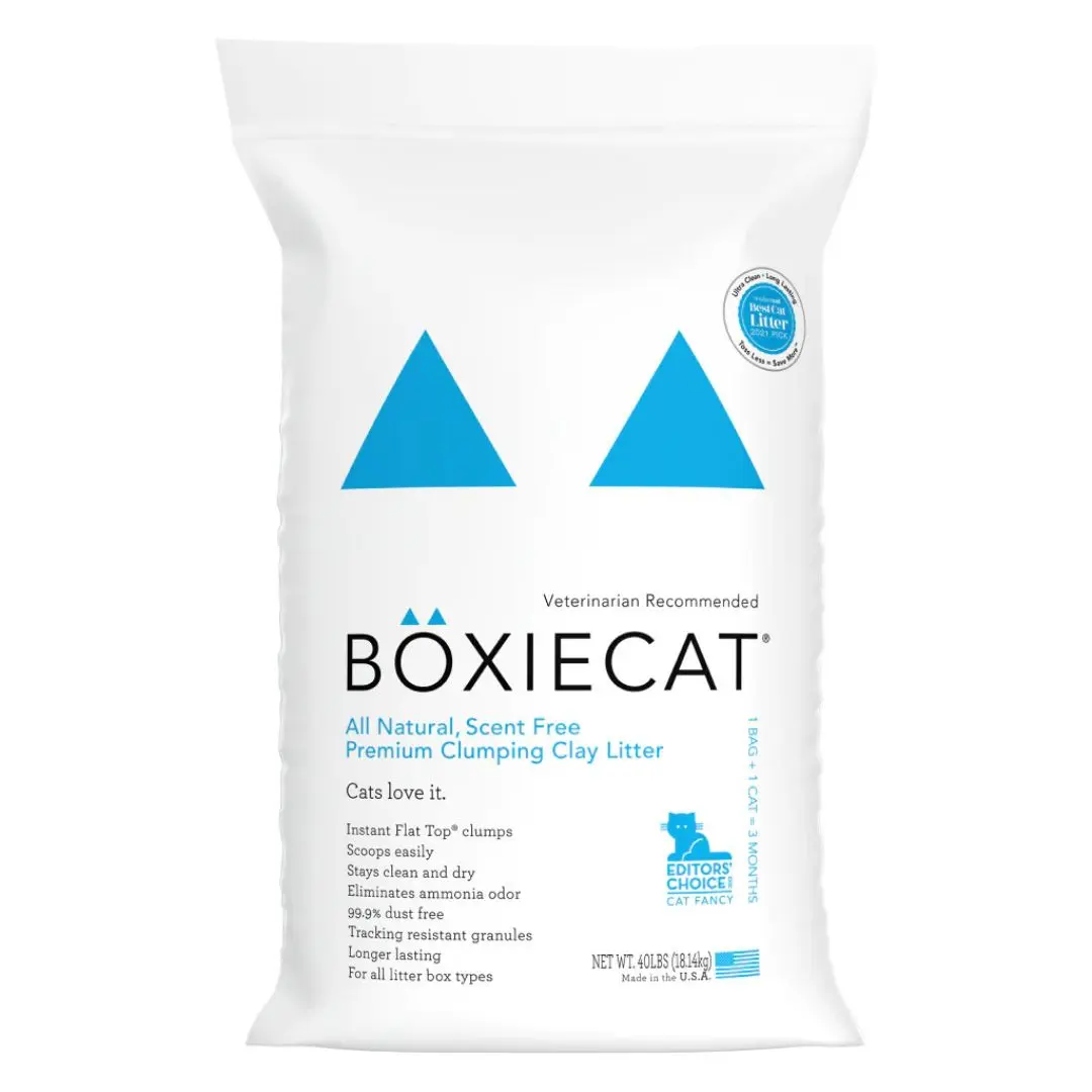 Boxiecat Cat Scent Free Clay Litter 40Lbs