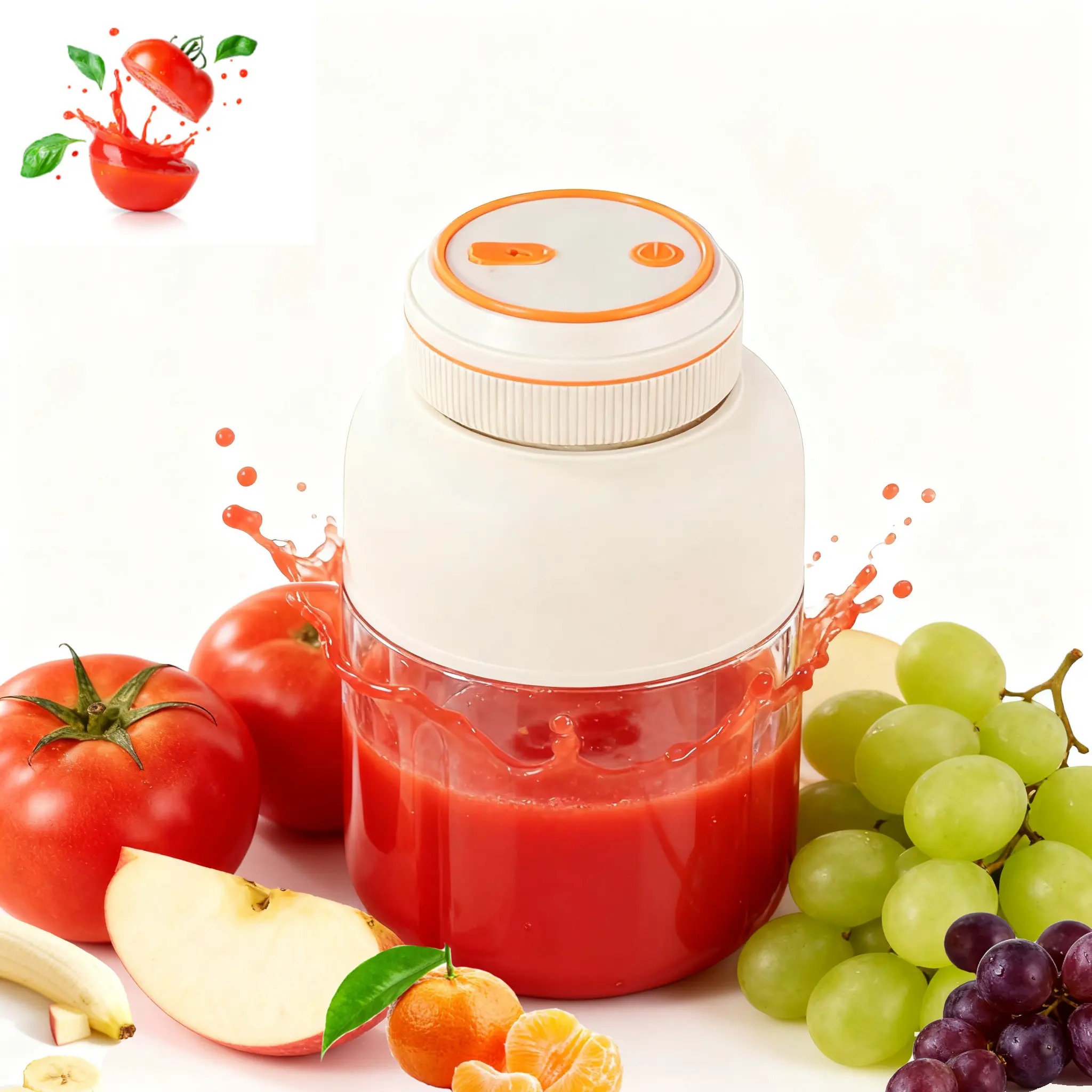 Portable USB-Rechargeable Juicer Blender Cup, 34-Blade, Large Capacity, Household Kitchen Appliance