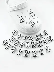 39pcs Letter Pattern Shoe Decoration, Cute Shoe Accessories for Women & Men, Shoes Accessories for Vented Clogs