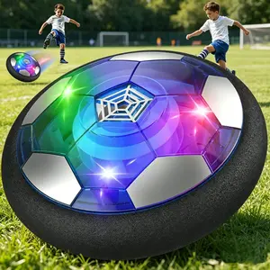 LED Floating Soccer Ball Set Rechargeable, Air Hover Football with Soft Foam Edge, Indoor Training Game for Family Play Party gifts