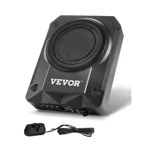 fathersdaygift  VEVOR 8 800W Underseat Car Subwoofer, Slim Powered Car Subwoofers Under the Seat, Low Profile Audio Sub Built-in Amplifier, High/Low Level Input Volume Controller for SUVs, Car, Truck, RV