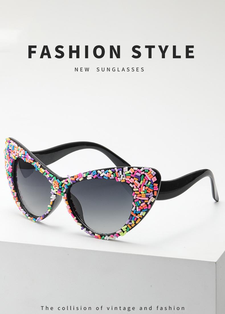 Fashion Cat Eye Rhinestone Sunglasses