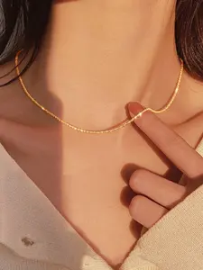 Elegant Sparkling Butterfly Women's Necklace, Shiny Chain, Perfect Gift for Her, Exquisite Jewelry Gift, Casual Style, All Seasons, Copper Material