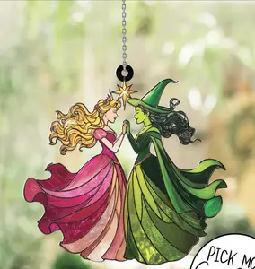 Elphaba And Glinda Acrylic Wicked Decor Ornament, Wicked Musical Fan Gifts, Chrismas Gifts