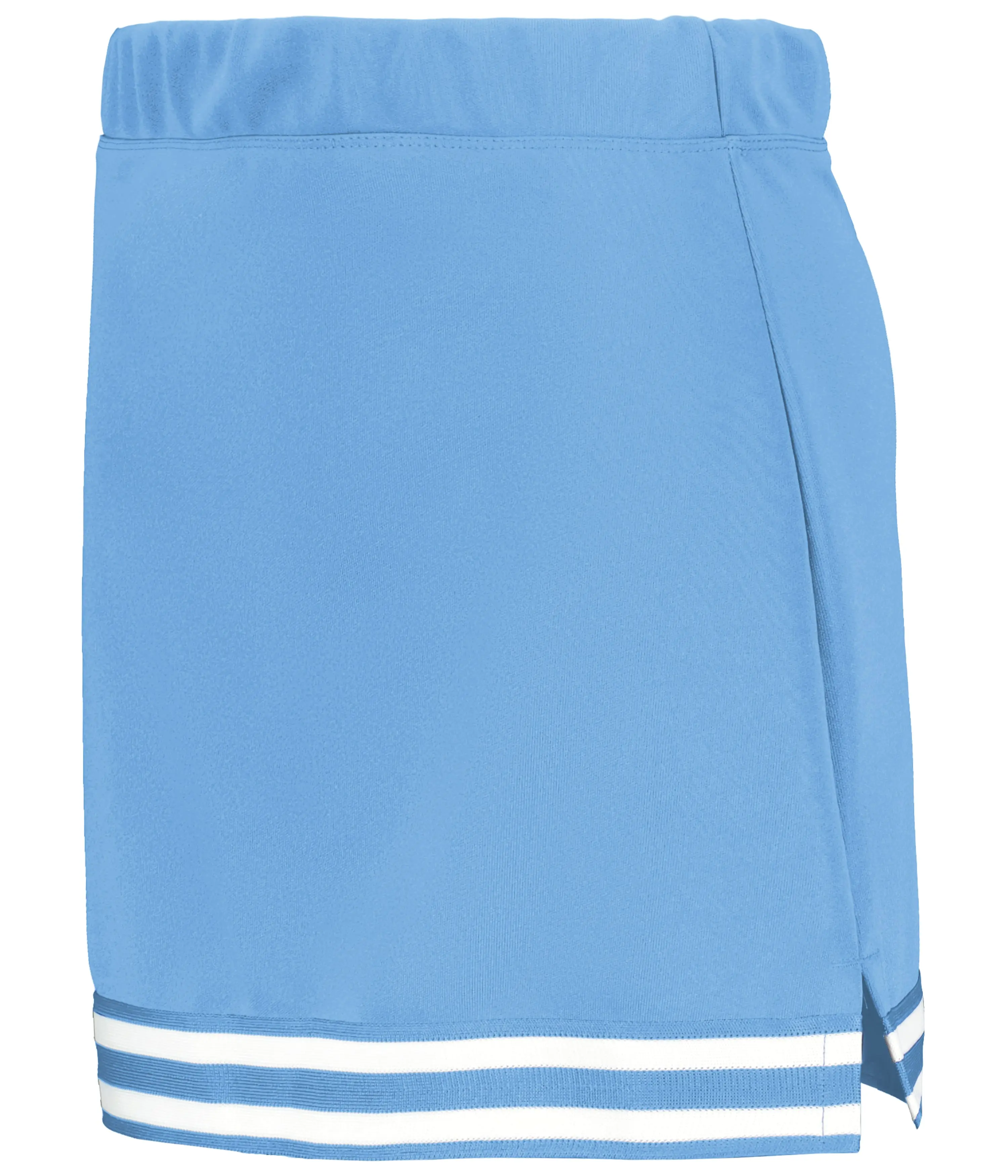 Youth Solid Pleated Cheerleading Skirt in Performance Polyester Knit with 2-Way Stretch for Enhanced Mobility, Flat Front Waist, Youth Sizes, 100% Polyester Double Knit