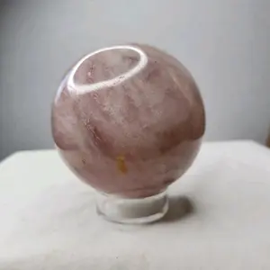 Genuine Rose Quartz Sphere Ball for Meditation and Reiki
