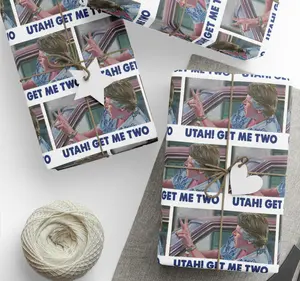 Point Break Utah Get Me Two Wrapping Paper,Movie Sitcom The Ofice Wrap Paper,  Funny Movie Quote Gift Wrap, Retro 90s Film Meme Paper, Pop Culture Holiday Gift Wrap