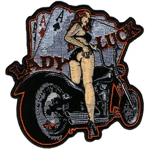 Miltacusa Lady Luck Lucky Pin Up Patch [Iron on or Sew on -4.0 X 4.0 inch -P7]