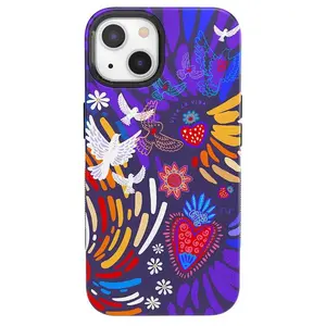 Casely iPhone 13 Case | Viva La Vida | Frida Kahlo Collage | Bold Protective Design | Compatible with MagSafe