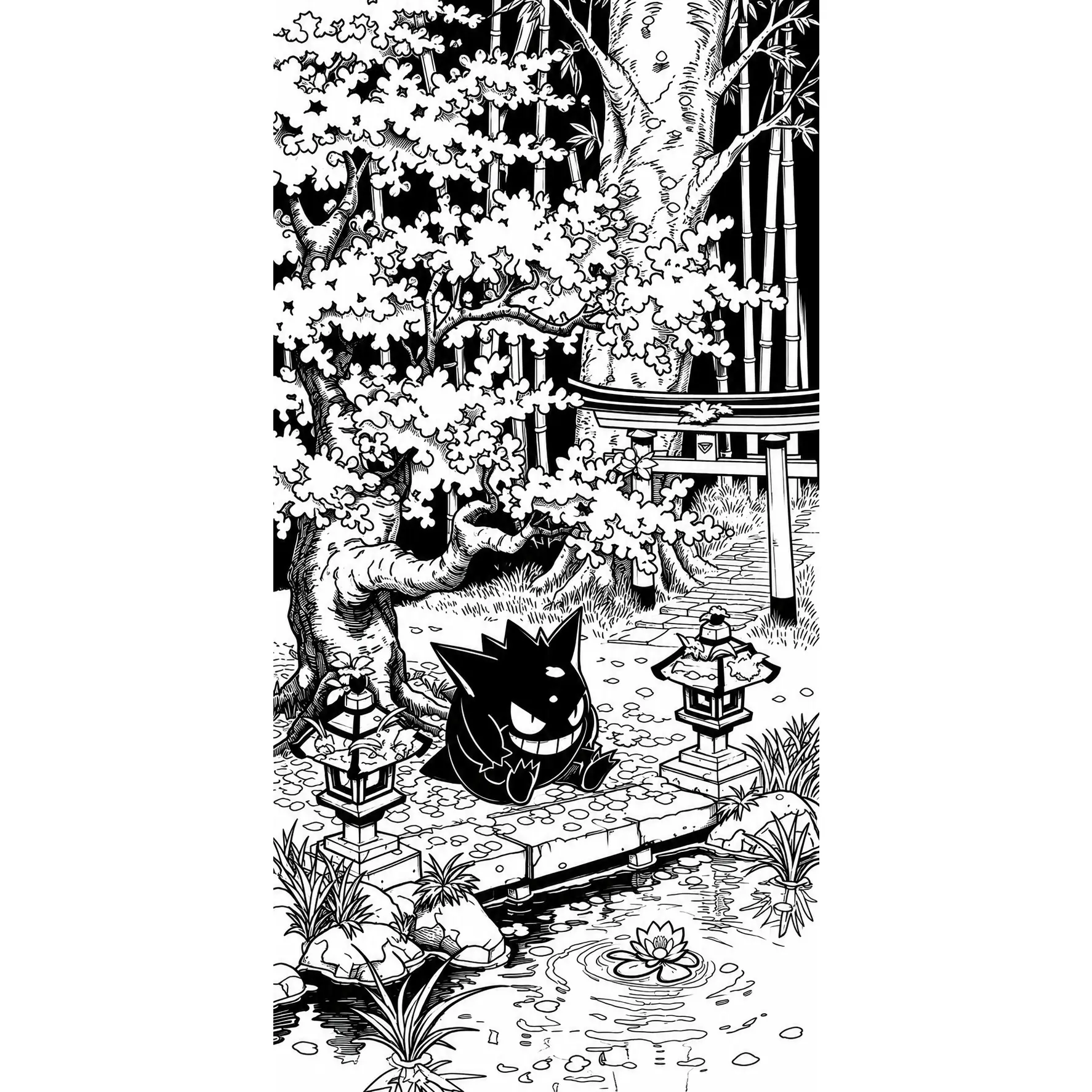 Sitting Gengar | Engraved Binder Design