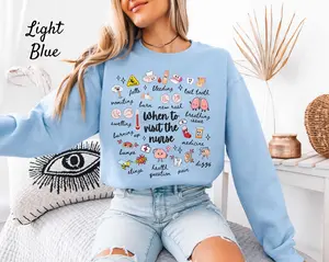 When to Visit the Nurse  Short Sleeved T-SHIRT / Sweatshirt  | School Nurse Health Office Apparel