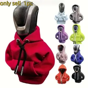 Mini Car Gear Shift Cover Hoodie, Interior Gear Knob Fashion Shirt Decoration, Stylish Car Accessory, 1 Piece, Automatic Shift Knob