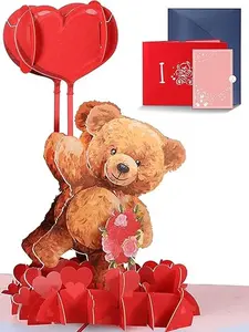 Pop Up Valentines Day Card, Anniversary Cards for Wife Husband Him Her Boyfriend Girlfriend Couple Parents - I Love You 3D Happy Anniversary Wedding Valentine Cards