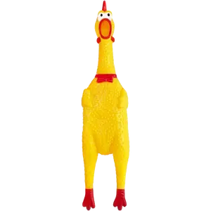 Rubber Chicken,12 Inch Yellow Screaming Chicken Dog,Squeeze Squawking Chickens,Prank Noise Maker Dog for Silly Novelty Party Favors,Family Games