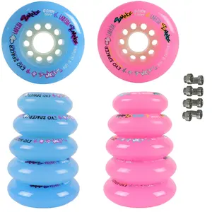 Labeda Smoke Evo Roller Hockey Wheels - 4-Pack with Evo Spacers - Choose Size and Color