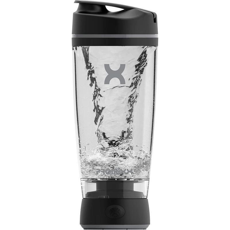 Promixx Original Shaker Bottle - Battery-Powered for Smooth Protein Shakes - BPA Free, 20Oz Cup (Black)