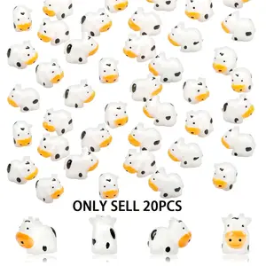 20pcs Mini Resin Cows Bulk, Farm Animals for Hiding, Small Plastic Cows Statues, Adorable Landscape Decor, DIY Ornament for Outdoor Gardens