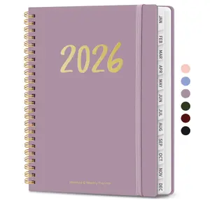 2026 Planner - Weekly and Monthly Planner, January 2026 to December 2026, Spiral Bound 2026 Calendar Planner Book, Inner Pocket, Perfect for Office Home School Supplies - A5 (6.3" x 8.5"), Purple