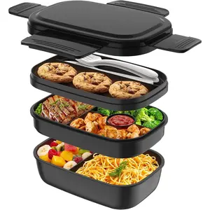 Bento Box Adult, Lunch Box Containers for Men Women with 8 Compartments, Lunch Containers with Utensils, 51 OZ/1900ML, Microwave & Dishwasher Safe