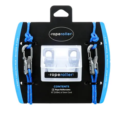 Heavy Duty Roperoller Rope Pulley with Accessory Cord, 35lb Load Capacity, 6-Pack Coverage for Tarps/Guy Lines