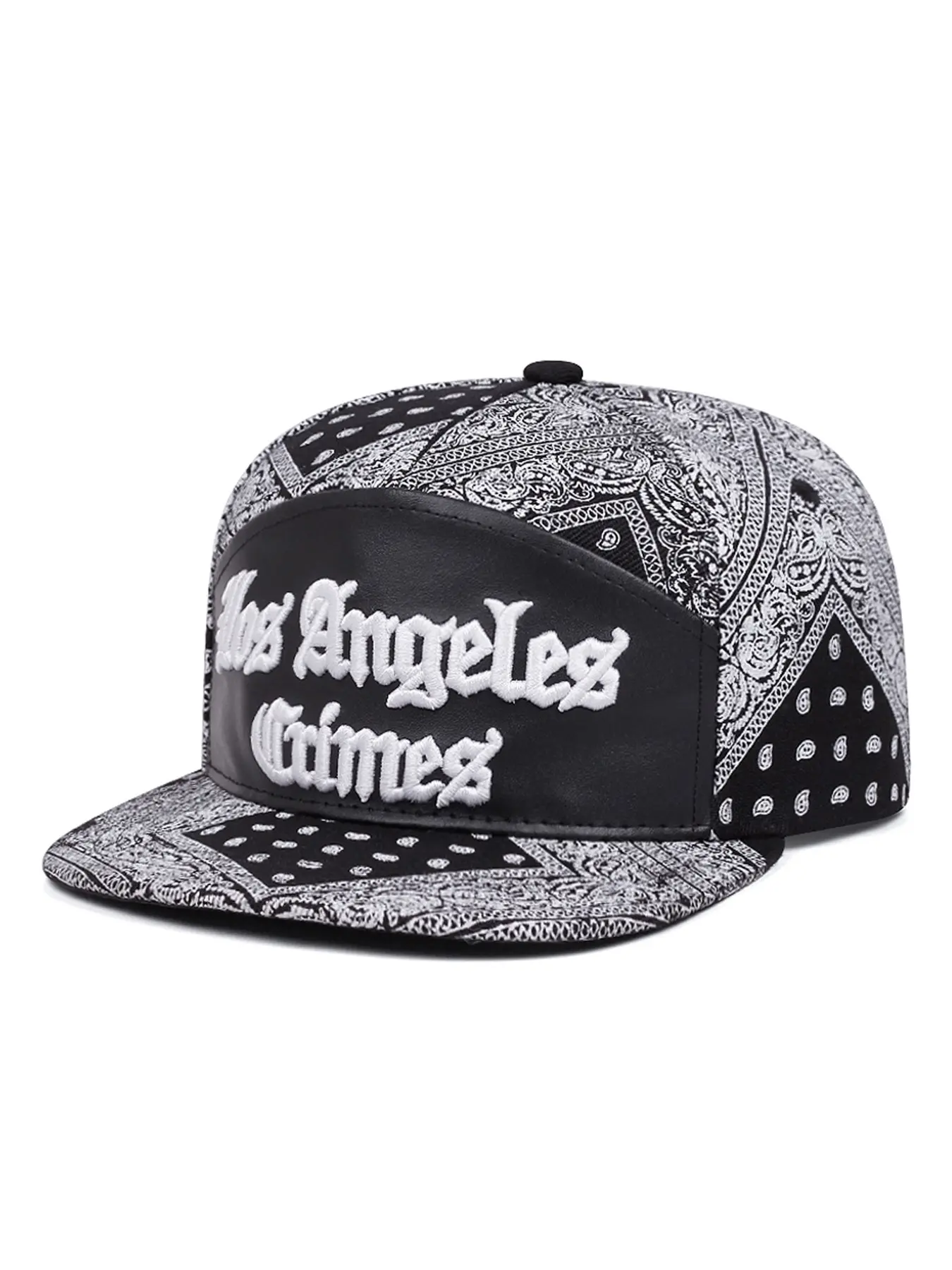 2025 New Personalized Creative Hip Hop Hat Los Angeles Embroidered Paisley Printed Casual Baseball Cap Street Fashion Skateboarding Hat Outdoor Daily Life Commuter Decorative Hat Sports Sunshade Hat Unisex Casual Flat Bill Cap