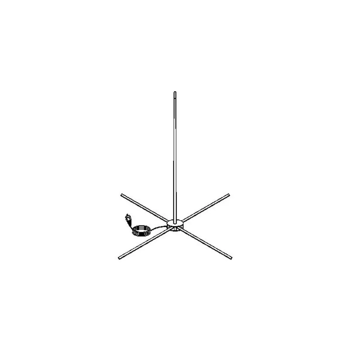Firestik Indoor CB Base Antenna - 1000 W, 18 ft RG-58A/U Fire-Flex Cable, 4 x 30 in Radials, Ideal for Boaters & Water Sports Enthusiasts, Firestik Antenna, Four 30" Radials