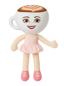 Italian Brainrot Collections Ballerina Cappuccina Collectible Plush Figure in Unique Coffee Cup Design for Collectors and Enthusiasts
