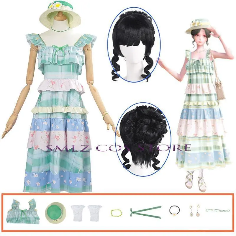 Countryside Nikki Cosplay Anime Game Infinity Nikki Long Lolita Dress Uniform Wig Daily Set Halloween Party Outfit for Women