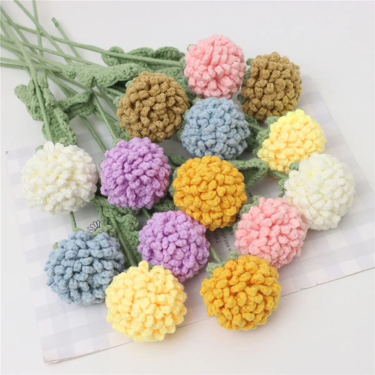 Handmade Artificial Dandelion Bouquet, Home Decor, Wedding & Party Centerpiece, Christmas & Birthday Decoration, Perfect Bridal Shower Gift
