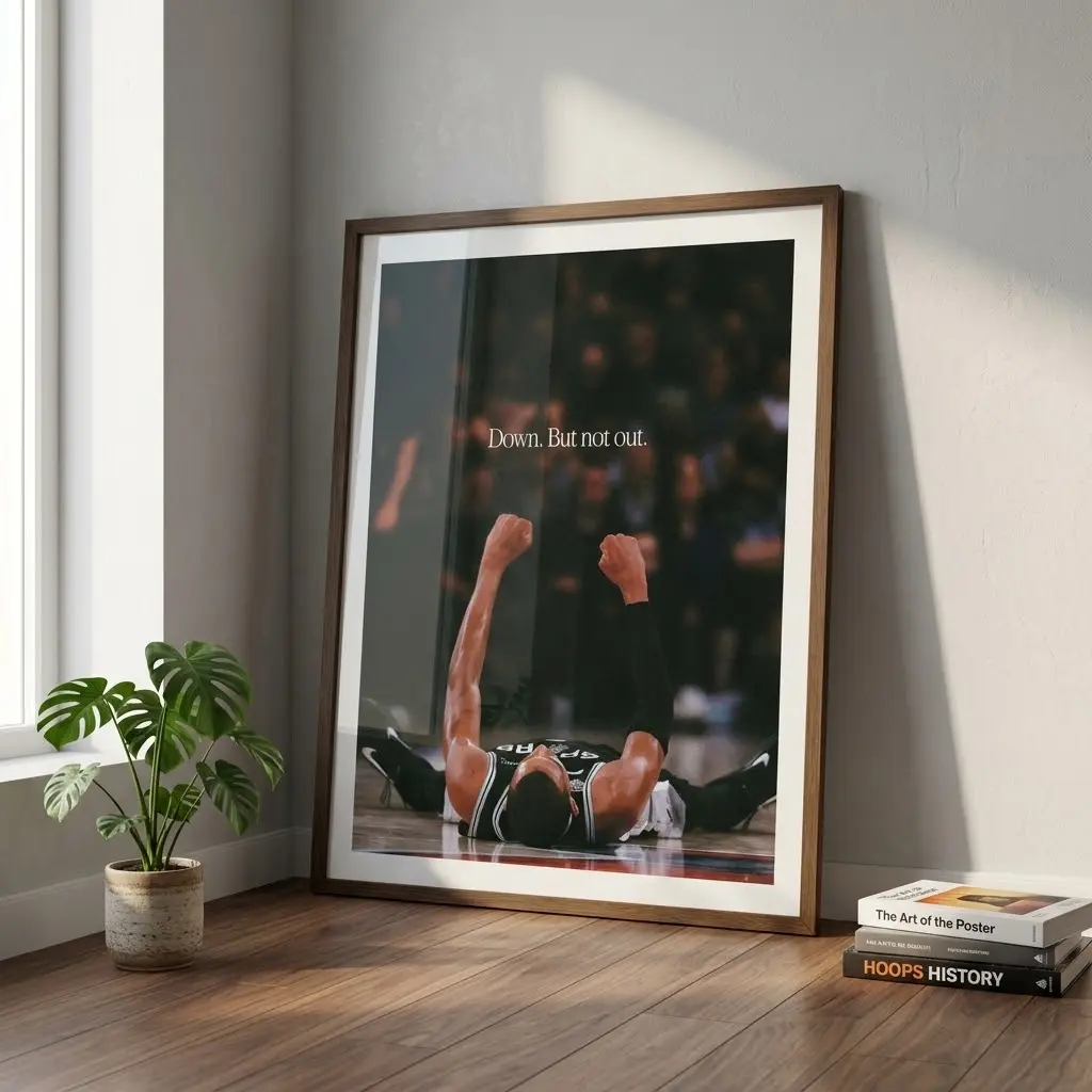 Victor Wembanyama Poster, San Antonio Spurs Down But Not Out NBA Basketball, No Frame
