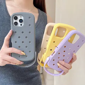 For Crocs Shoes Charming Silicone Case For iPhone 13 14 15 16 17 Pro Max Cover