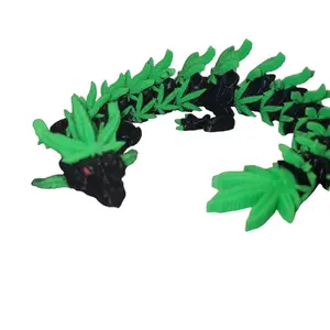 Articulating Leaf Dragon - 3D Printed Sculpture for Home Decor and Dragon Enthusiasts Magical