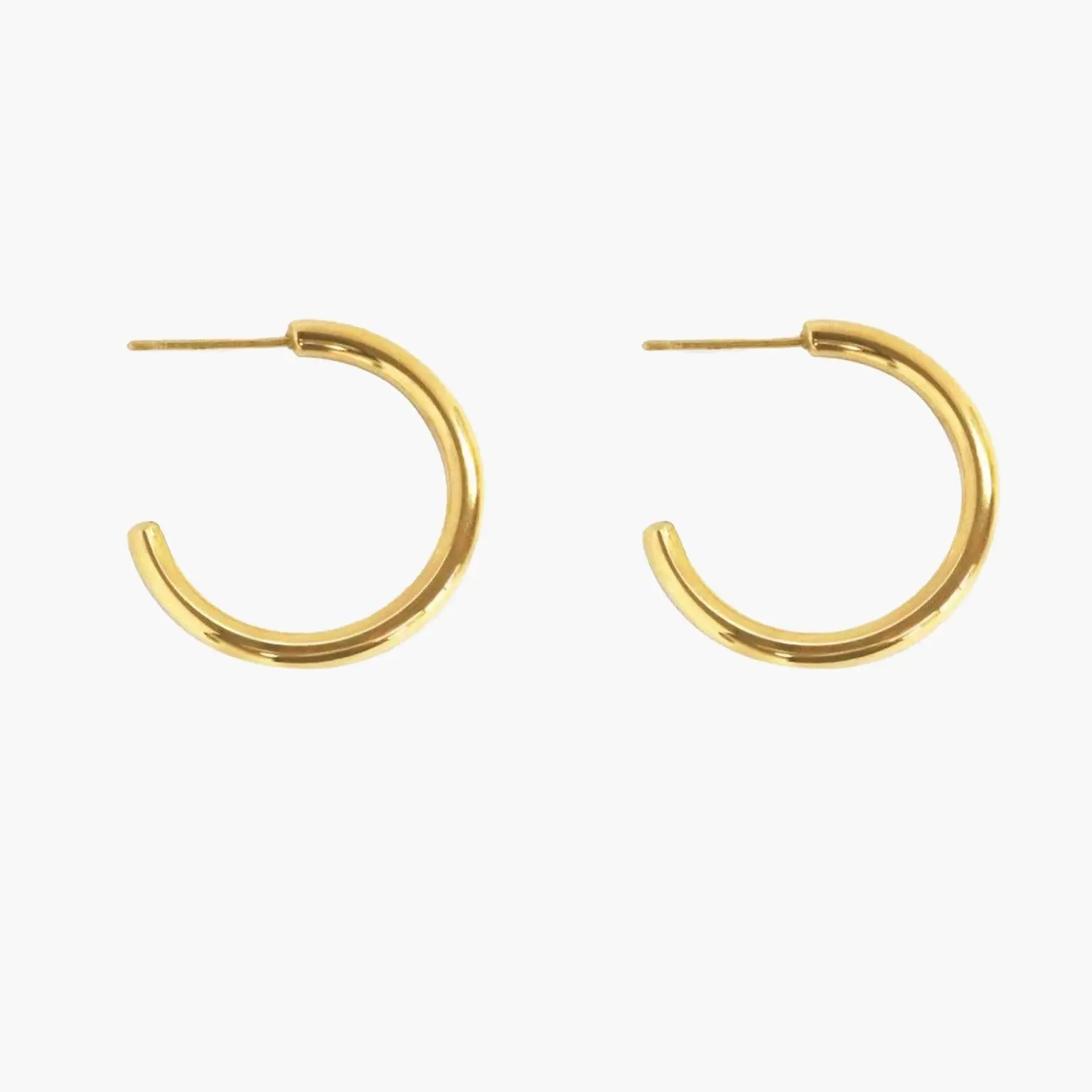 en route 18K Gold Plated 30 mm Endless Hoop Earrings in Gold, Waterproof & Tarnish-Free for Daily Wear, Thick Chic Hoops That Elevate Summer Looks & Beach‑Ready Styling
