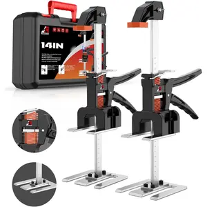 Saving Handle 2 Pack,12 in Construction Jack,Multifunctional Furniture Lifter Jacks for Installing Cabinets and Wall Tile Adjuster Tool, Load 440LBS