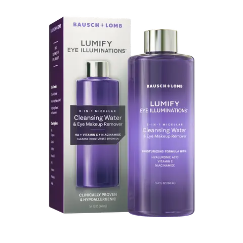 LUMIFY Eye Illuminations 3-In-1 Micellar Cleansing Water & Eye Makeup Remover