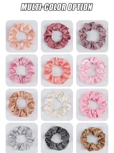 Free gift with wig Scrunchies Hair (Random Color) Ties Silk Satin Scrunchy Silk for Hair Silk Ponytail Holders For Women Style