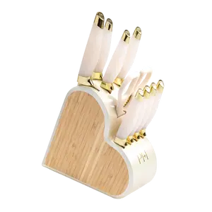 Paris Hilton 10-Piece Heart-Shaped Stainless Steel Knife Block Set Paris Hilton 10-Piece Heart-Shaped Stainless Steel Knife Block Set