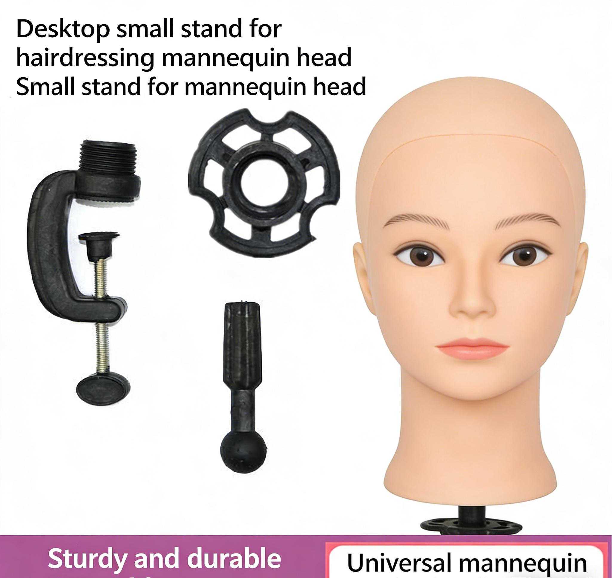 【Set of complimentary gifts】Hair Training Mannequin Head Stand; Real and Synthetic Hair Mannequin Head; Doll Head; Desktop Stand; Small Mannequin Head Stand