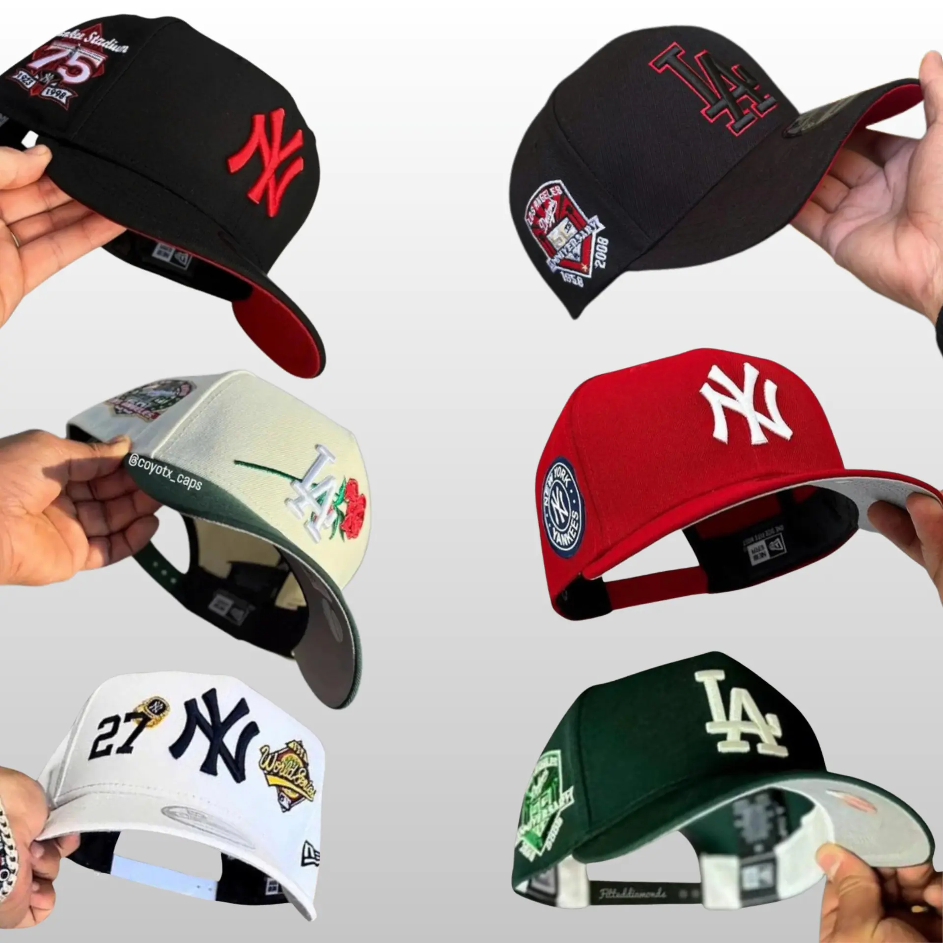 New Era MLB LA Dodgers NY Yankees Baseball Cap – 9FORTY Adjustable 59FIFTY Fitted Snapback Hat, Embroidered Team Logo, Curved Brim, Gorras de Béisbol para Hombre y Mujer, Streetwear Urban Fashion, Vintage Sport Look, Premium Fan Gear