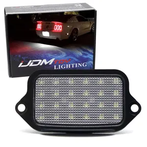 iJDMTOY For 2005-2009 Gen5 Pre-LCI Ford Mustang, 24-SMD Full LED License Plate Light Assembly Upgrade Original Incandescent Lamps