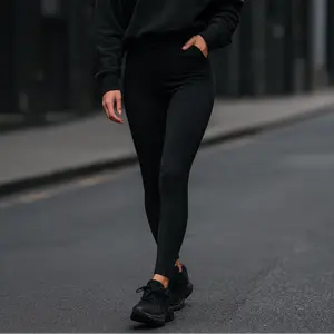 Truly Contagious Women's High Waisted Super Soft 5" Tummy Control Leggings Premium Comfort Buttery Soft Fabric Flat Interlock Seams One Size Fits 0-8 9-15