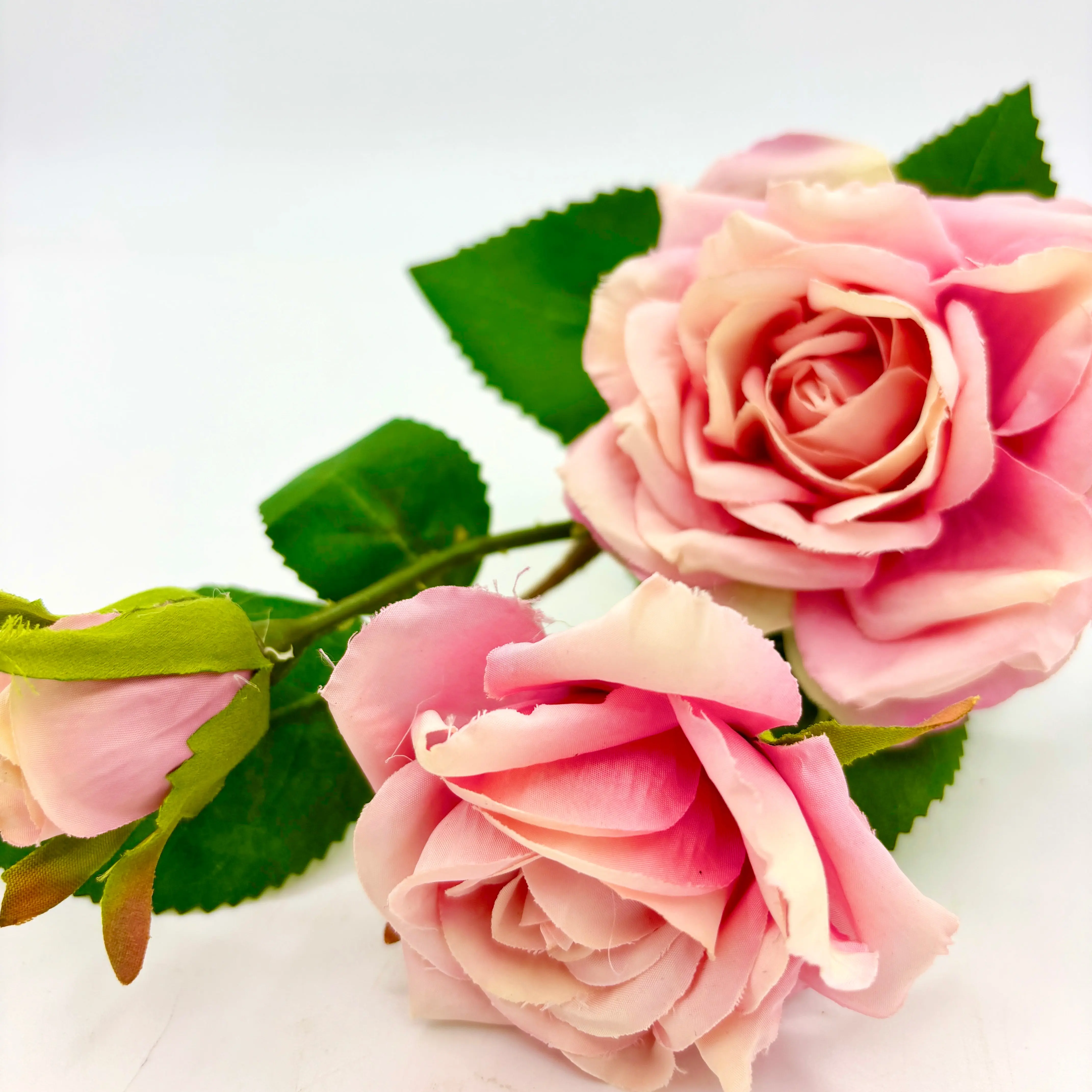 29.5" Pink Blooming Roses Spray