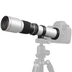 500mm F/8 Fixed Focus Lens, Compatible with Canon and Nikon DSLR Cameras, T-Mount, Can be Used with Various Camera Models Using Different Adapter Rings