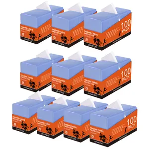 LOVFEN 1000CT Top Loads Card Sleeves Kits For 3" X 4" Trading Cards, Baseball Card Protectors, Trading Card Sleeves Hard Plastic Fit For Baseball, Football Cards (1000 Top Loads + 1000 Soft Sleeves) Easter Gift
