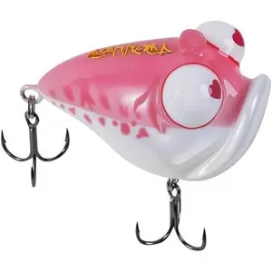 Christmas present Handmade Pufferfish Lure   Pink Rattling Swimbait for Bass|   Weedless Slow-Sink Vibration Bait|   Freshwater Multi-Species Lure w/Stainless Hooks (Trout/Pike/Crappie)
