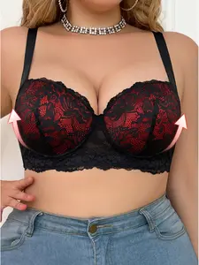 Women's full-coverage lace bra with underwire support and reinforced side panels, fit for all-day wear.