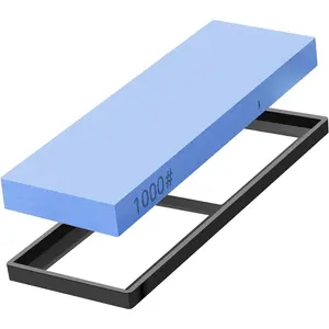 Sharpening Stone, Single sided whetstone,  sharpener stone with a precision of 1000 Professional wet stone, Sharpening stone with rubberized non-slip base, Easy to useQuesear